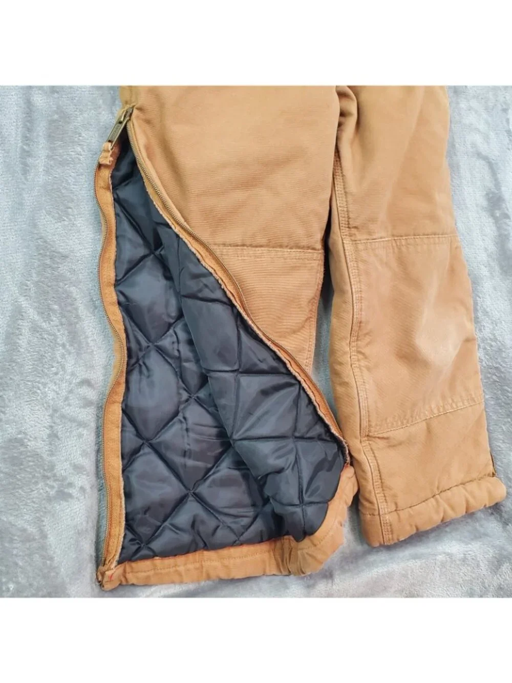 WALLS Tough Wear Kids Grow System Insulated Bib Overalls Youth M & L? Jean Denim